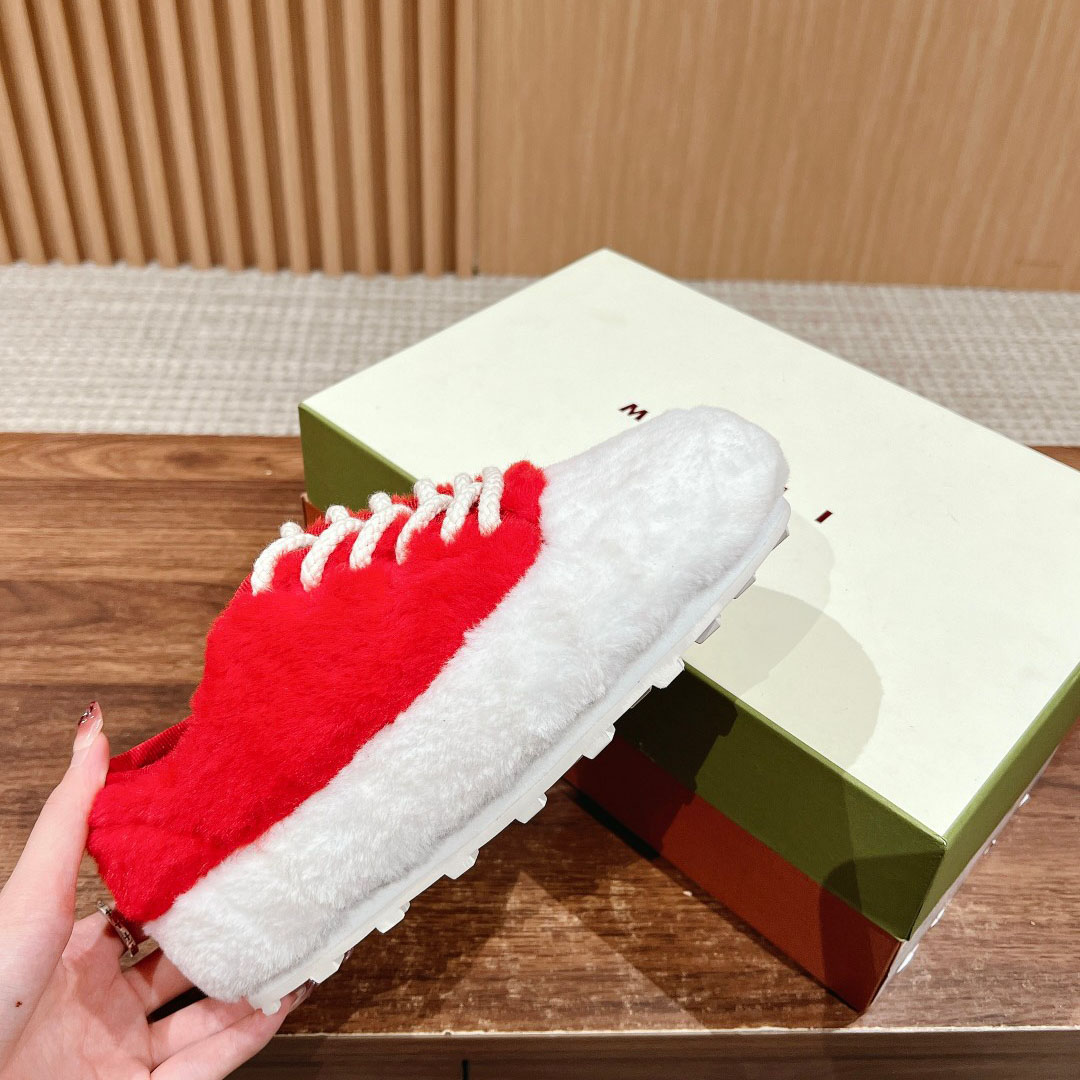 Marni Red Teddy Tennis Sneaker - DopestKickz