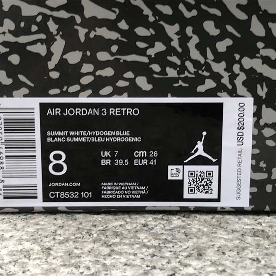  Air Jordan 3 Basketball Shoes    CT8532-101 - DopestKickz