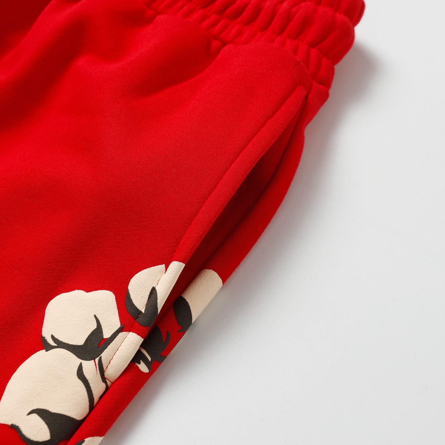 Denim Tears Cactus Tears Wreath Sweatpants Red - DopestKickz