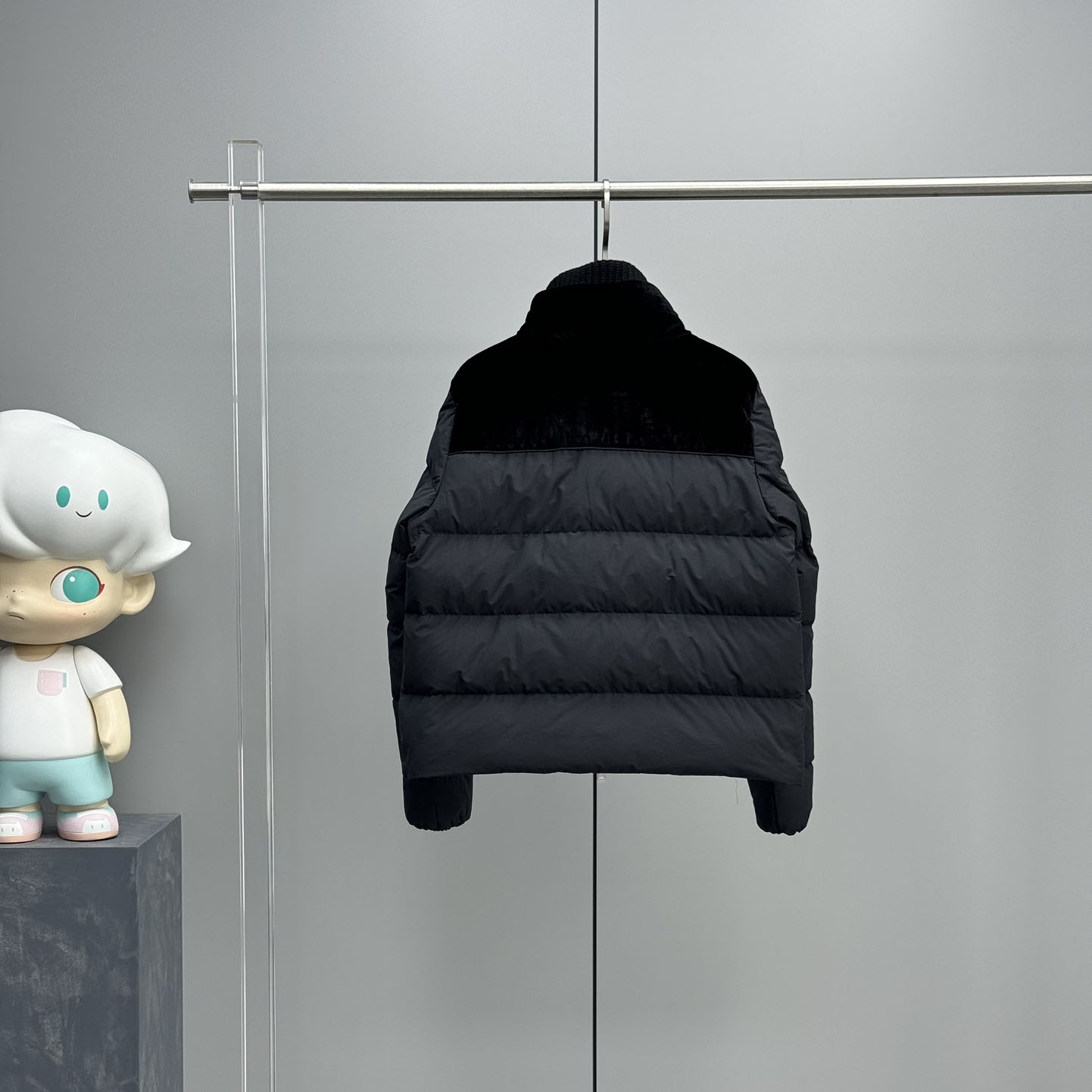 Moncler Auffrique  Velvet-trimmed Down Jacket - DopestKickz