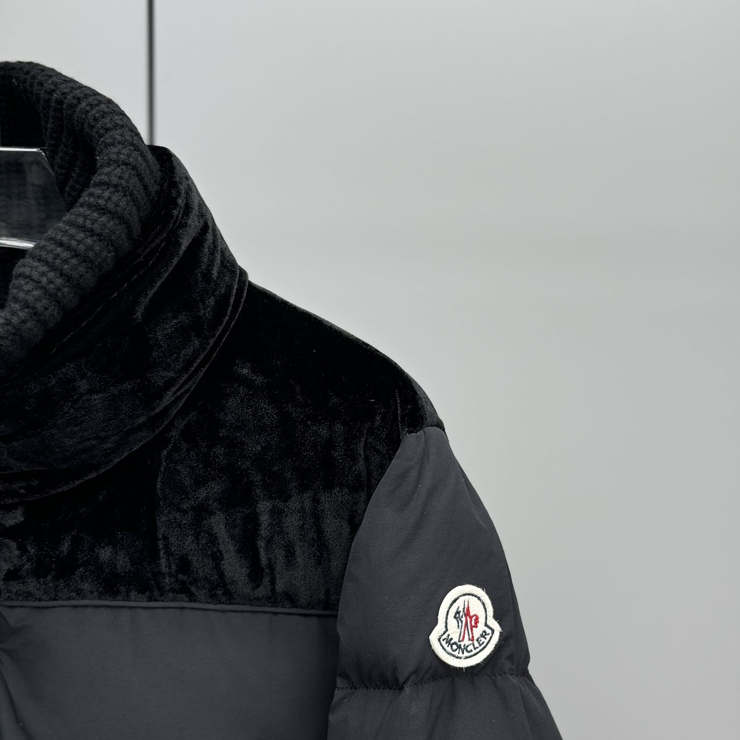 Moncler Auffrique  Velvet-trimmed Down Jacket - DopestKickz