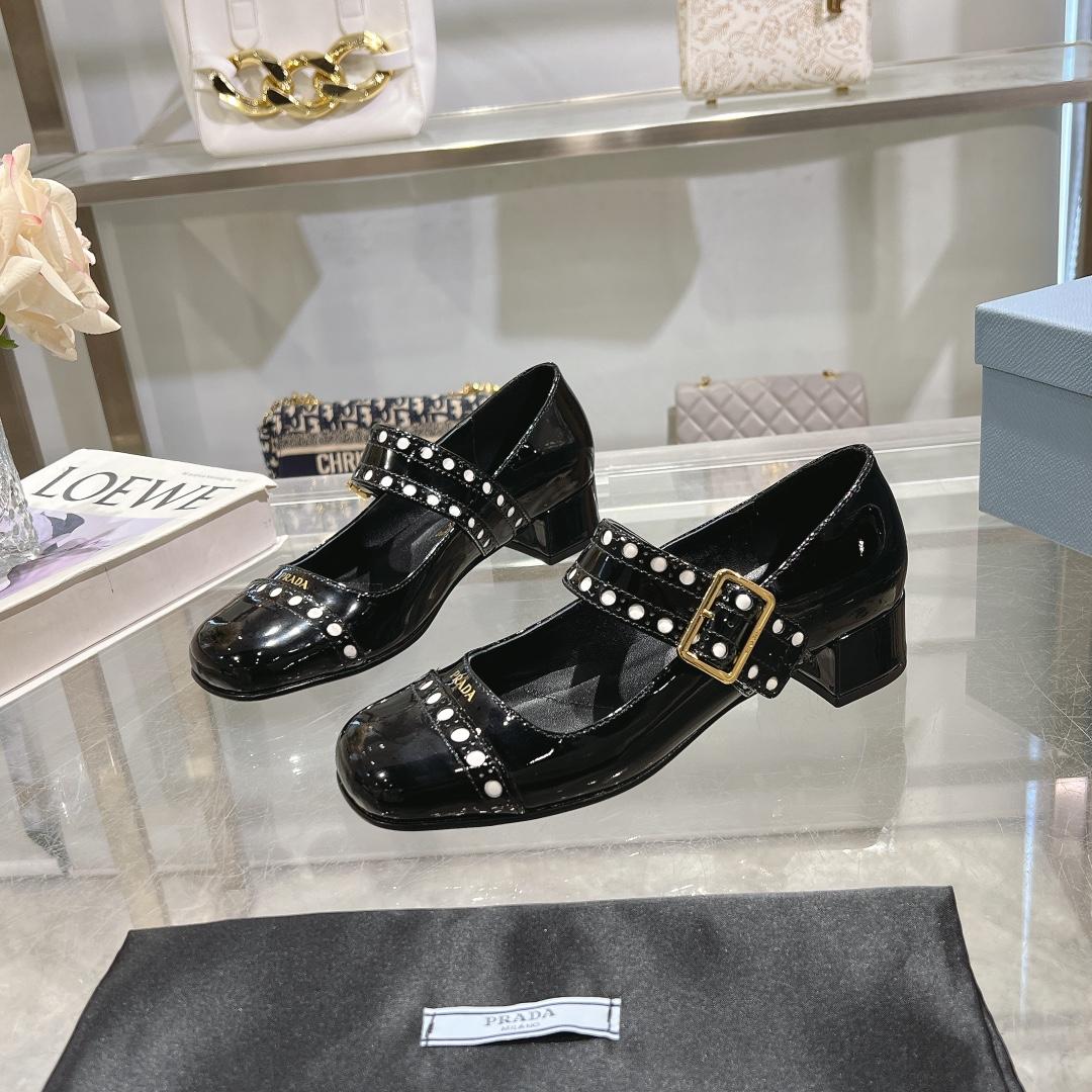 Prada Patent Leather Mary Jane Pumps - DopestKickz