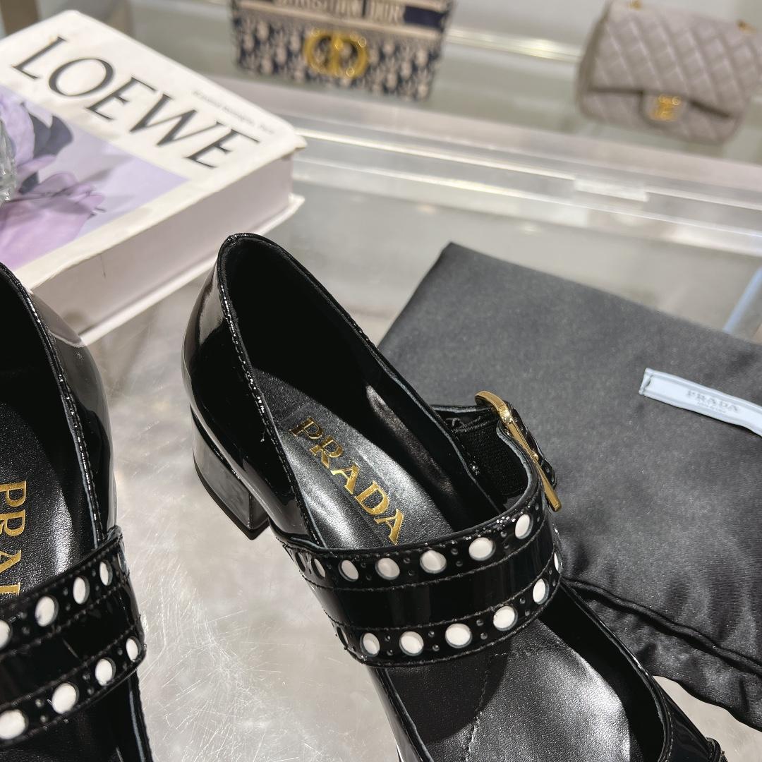 Prada Patent Leather Mary Jane Pumps - DopestKickz