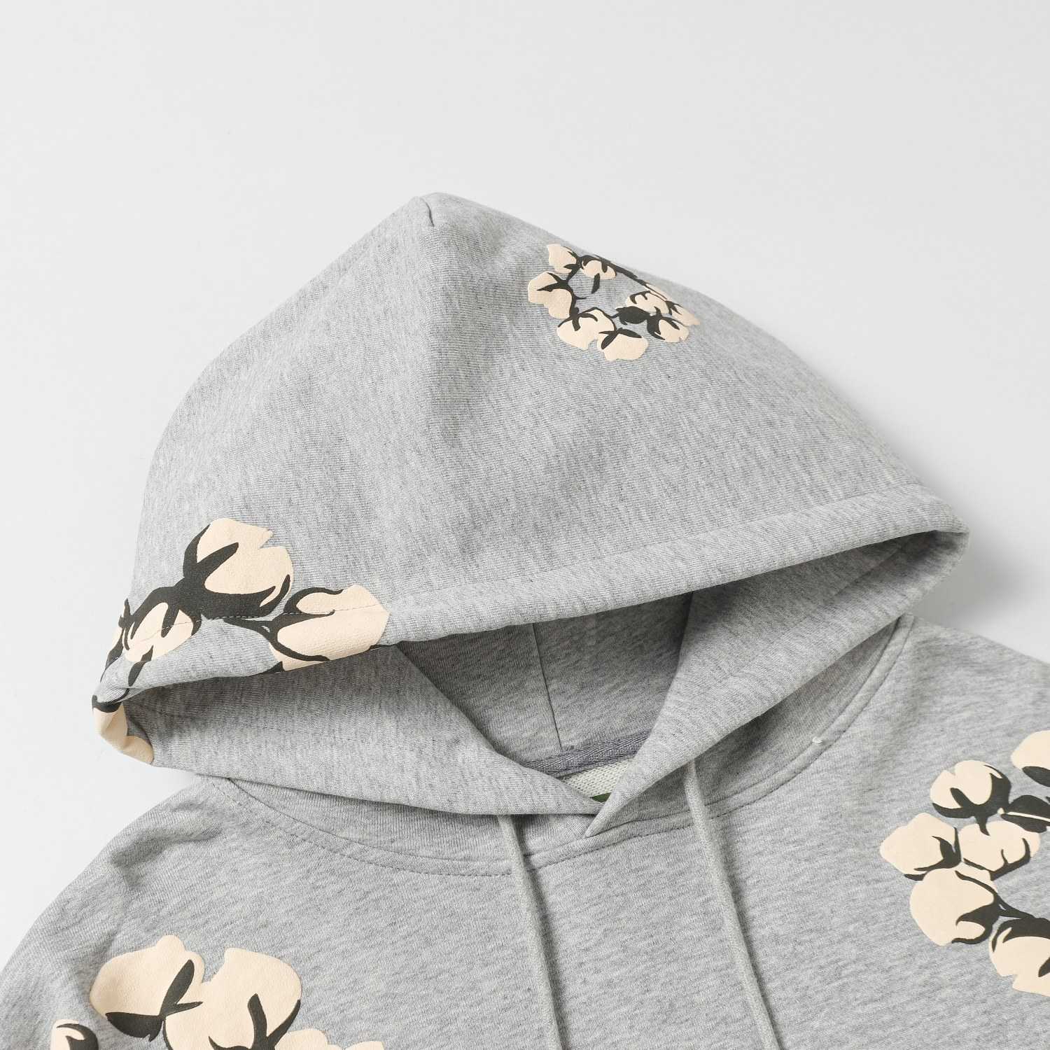 Denim Tears Cactus Tears Wreath Hoodie Grey - DopestKickz