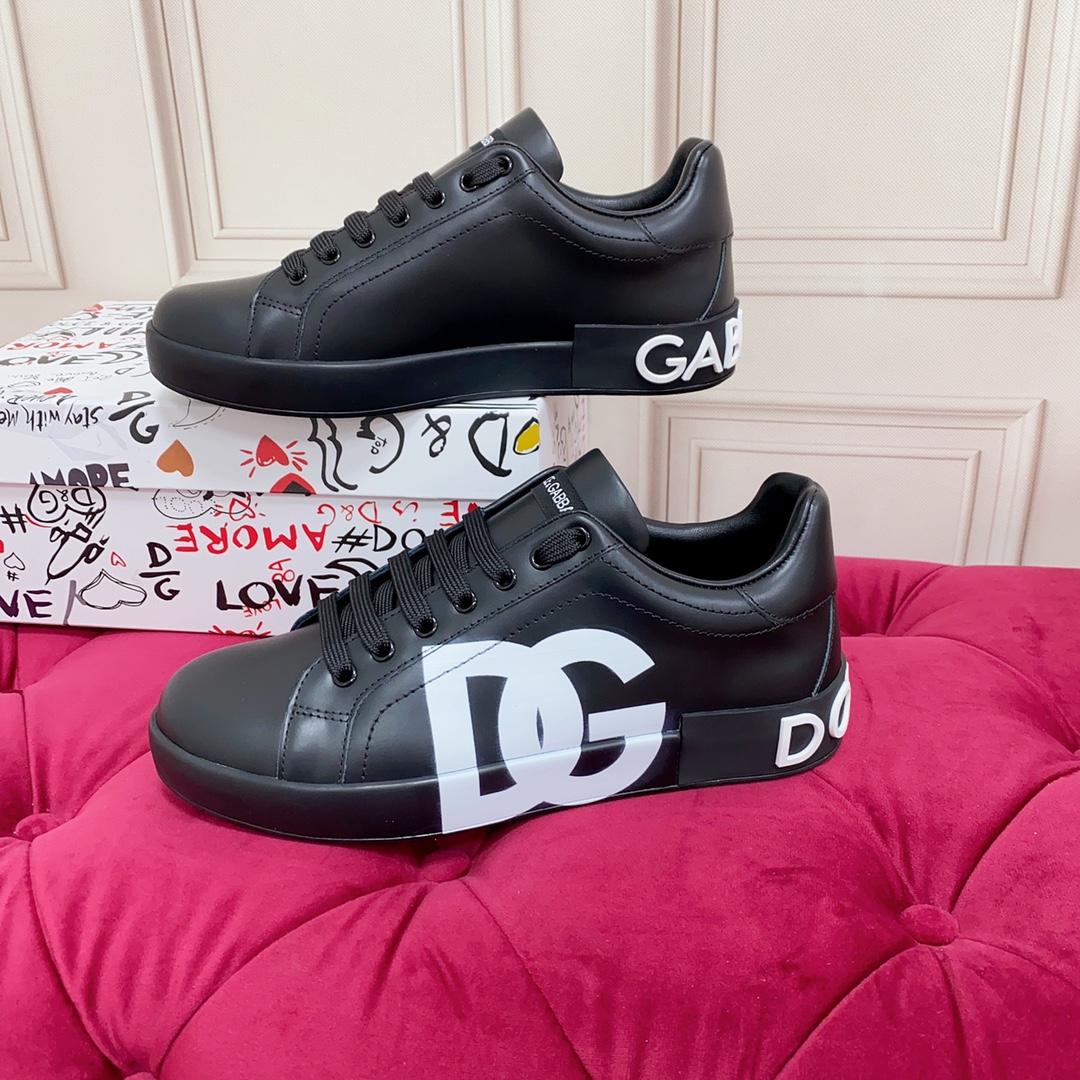 Dolce & Gabbana Logo Printed Portofino Sneakers - DopestKickz