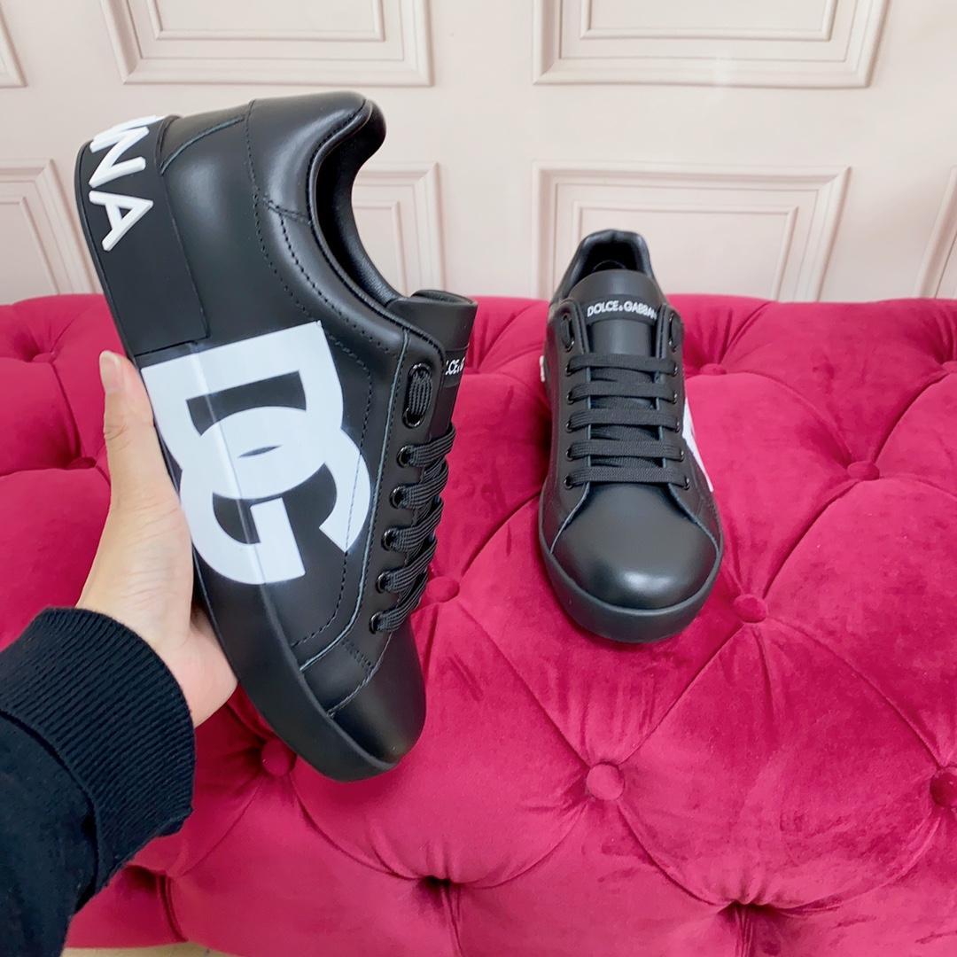 Dolce & Gabbana Logo Printed Portofino Sneakers - DopestKickz