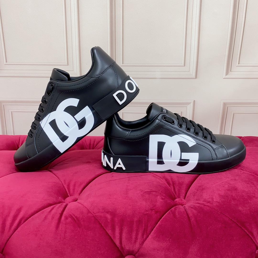Dolce & Gabbana Logo Printed Portofino Sneakers - DopestKickz