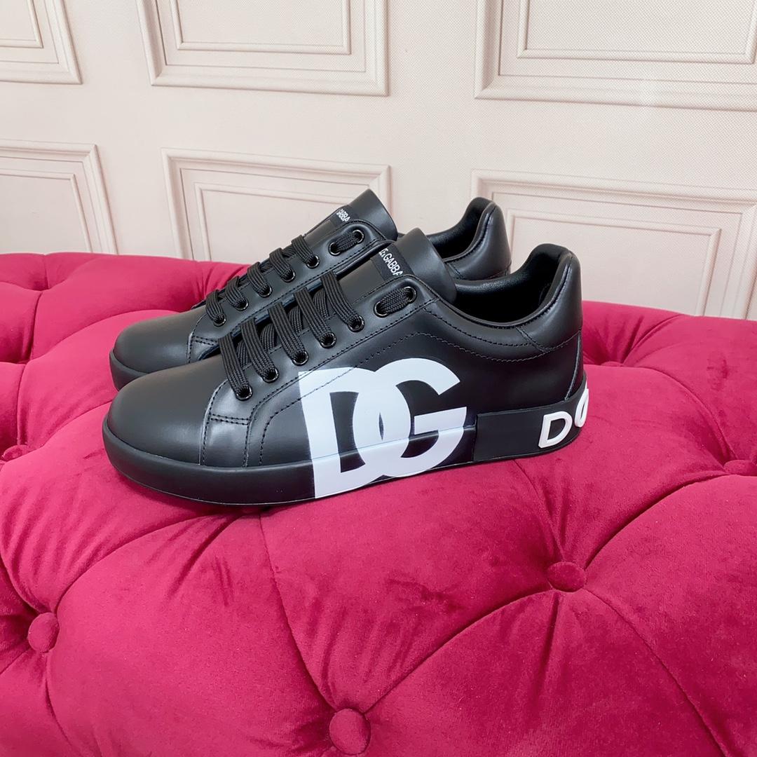 Dolce & Gabbana Logo Printed Portofino Sneakers - DopestKickz