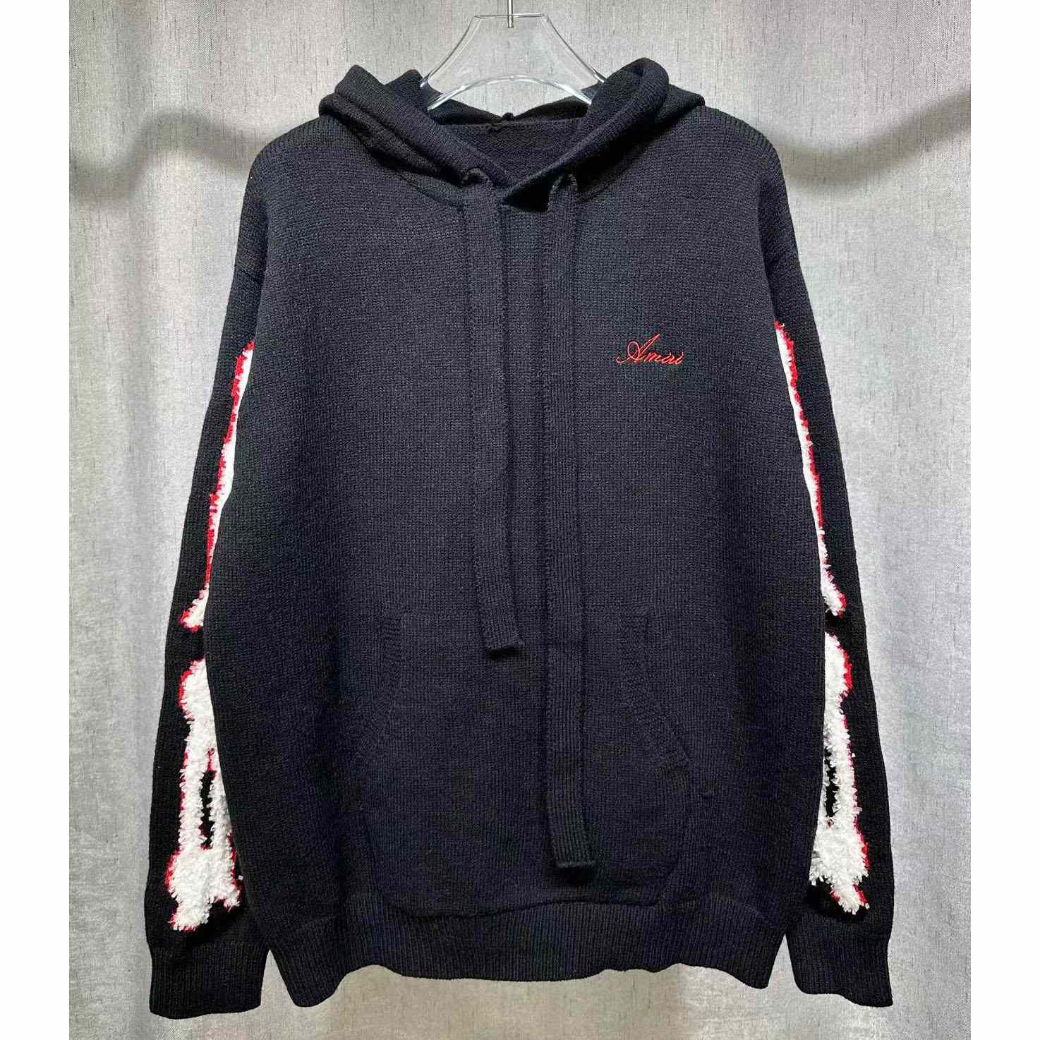Amiri Bones Hoodie With Embroidered Logo - DopestKickz