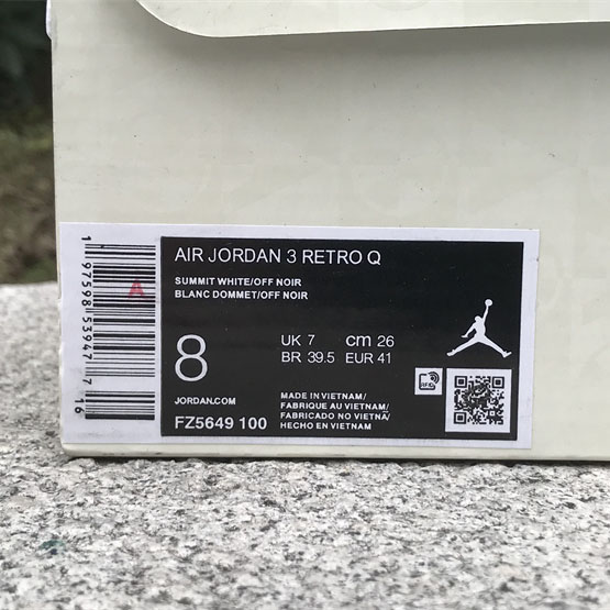  Air Jordan 3 Basketball Shoes    FZ5649-100 - DopestKickz