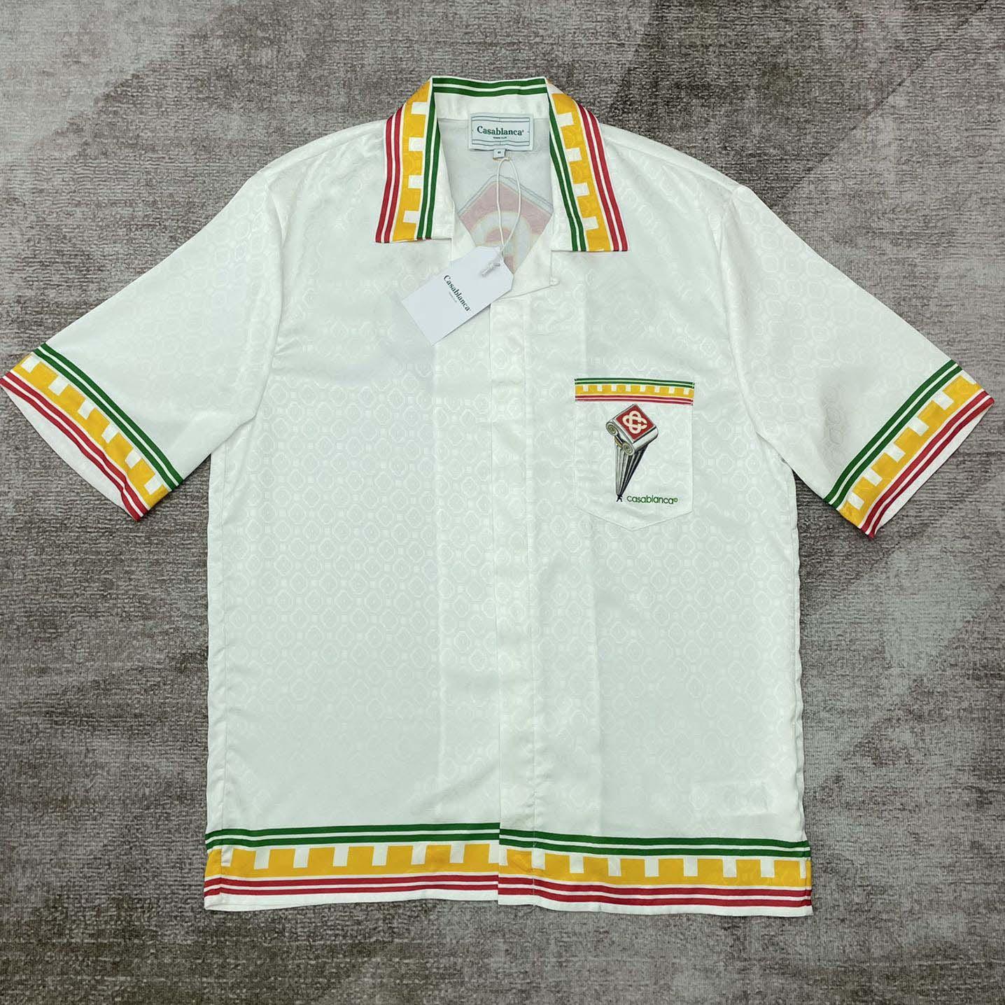 Casablanca Logo Monogram Pattern Shirt - DopestKickz