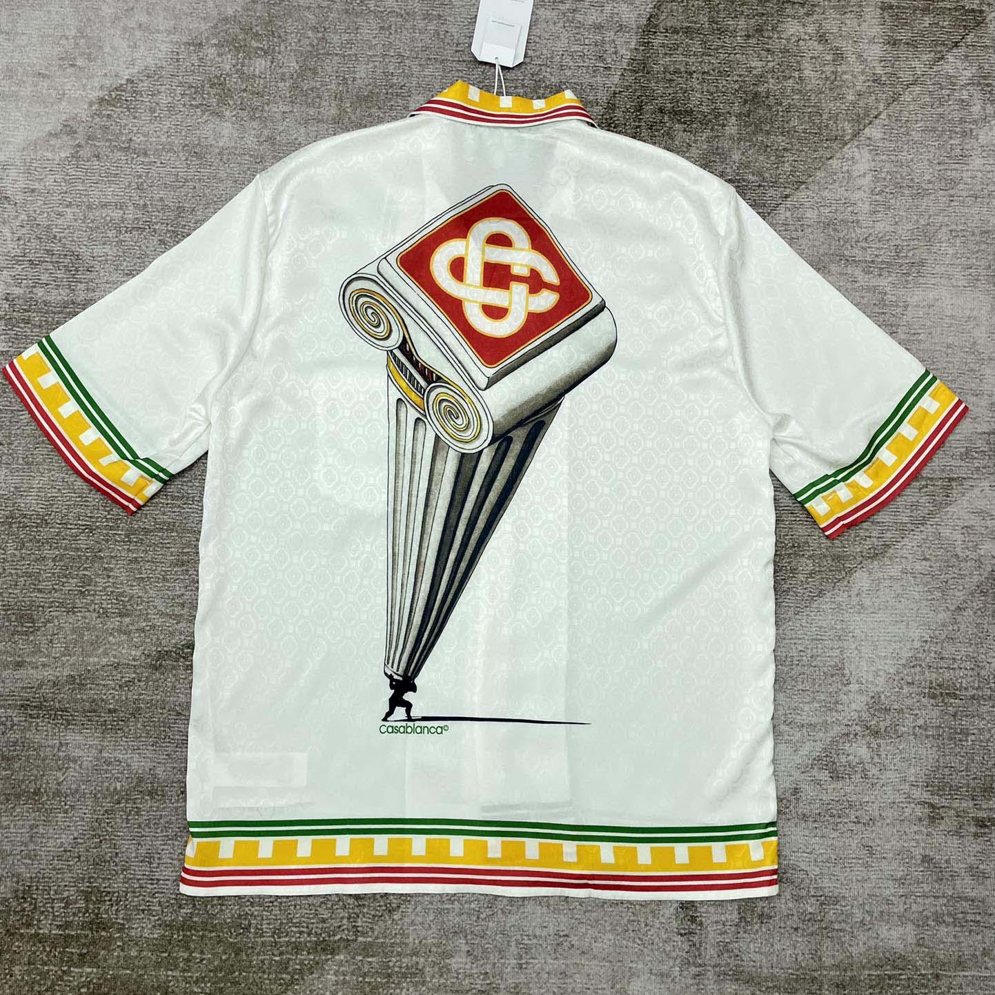 Casablanca Logo Monogram Pattern Shirt - DopestKickz