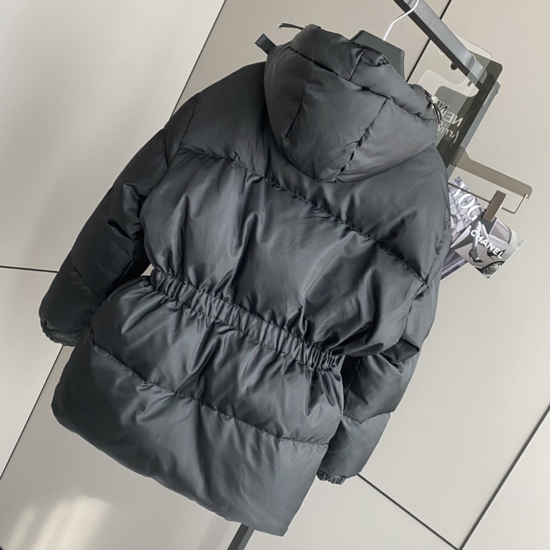 Prada Women's Hooded Re-Nylon Down Jacket - DopestKickz