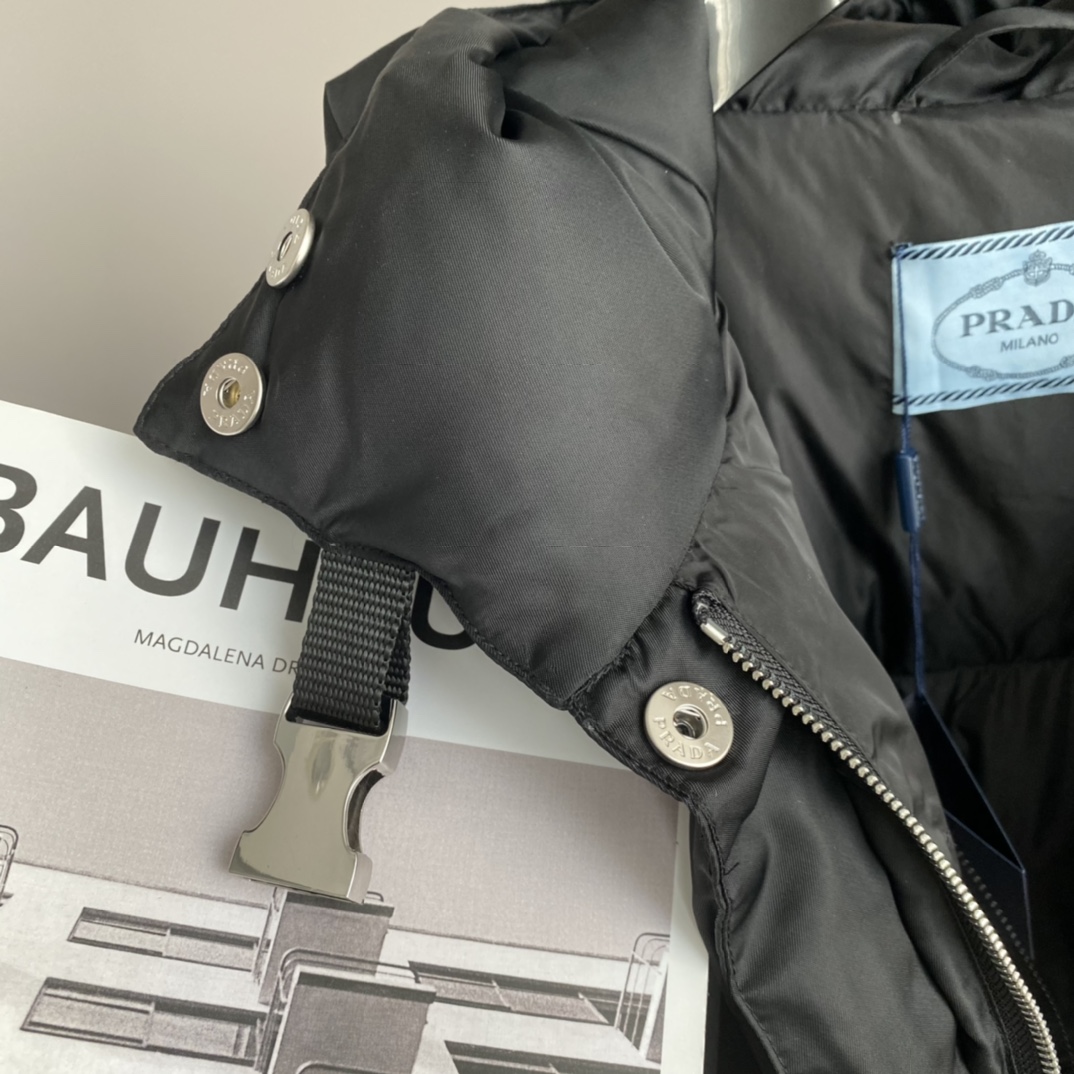 Prada Women's Hooded Re-Nylon Down Jacket - DopestKickz