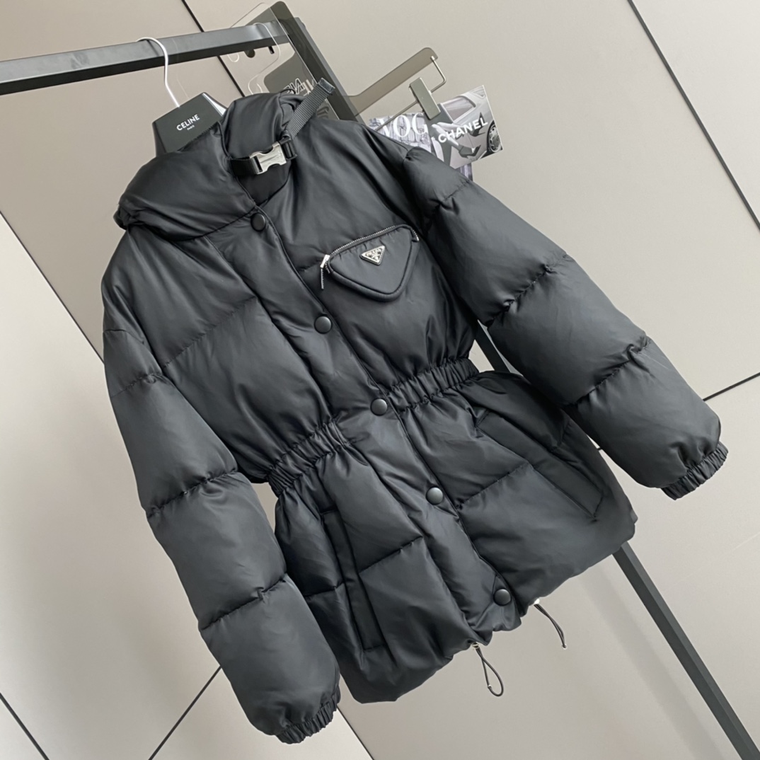 Prada Women's Hooded Re-Nylon Down Jacket - DopestKickz