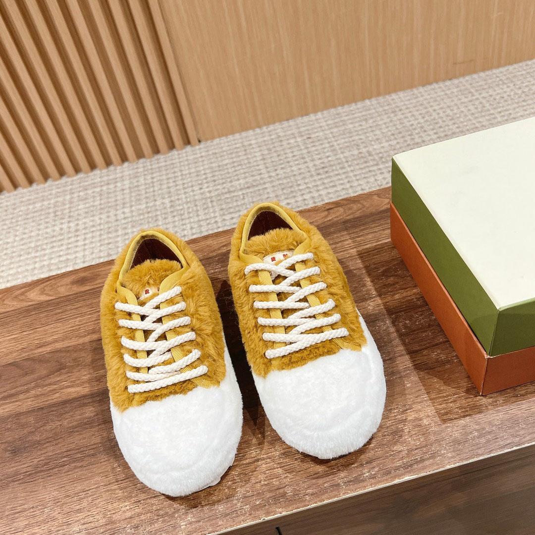 Marni Beige Teddy Tennis Sneaker - DopestKickz