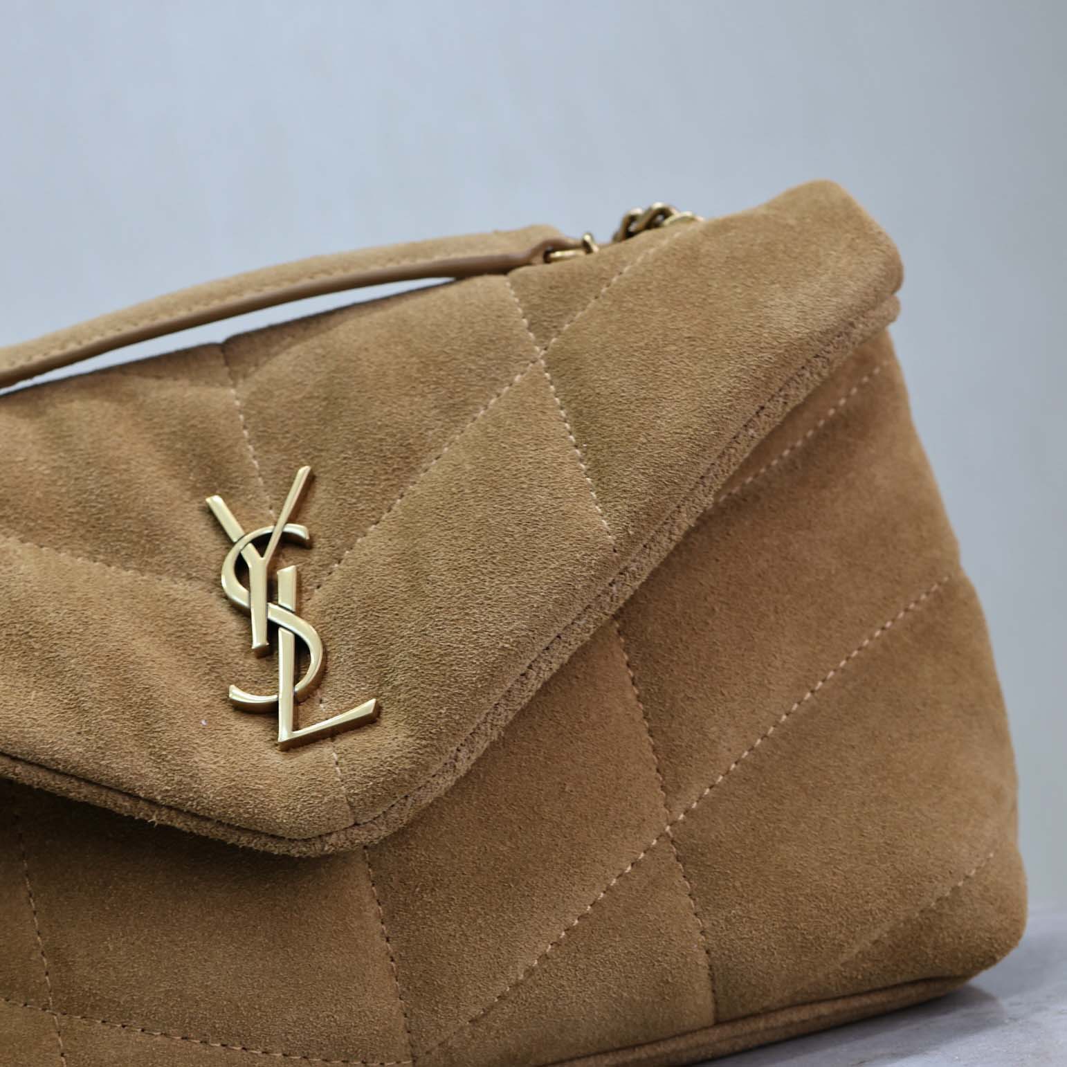 Saint Laurent Toy Puffer In Suede - DopestKickz