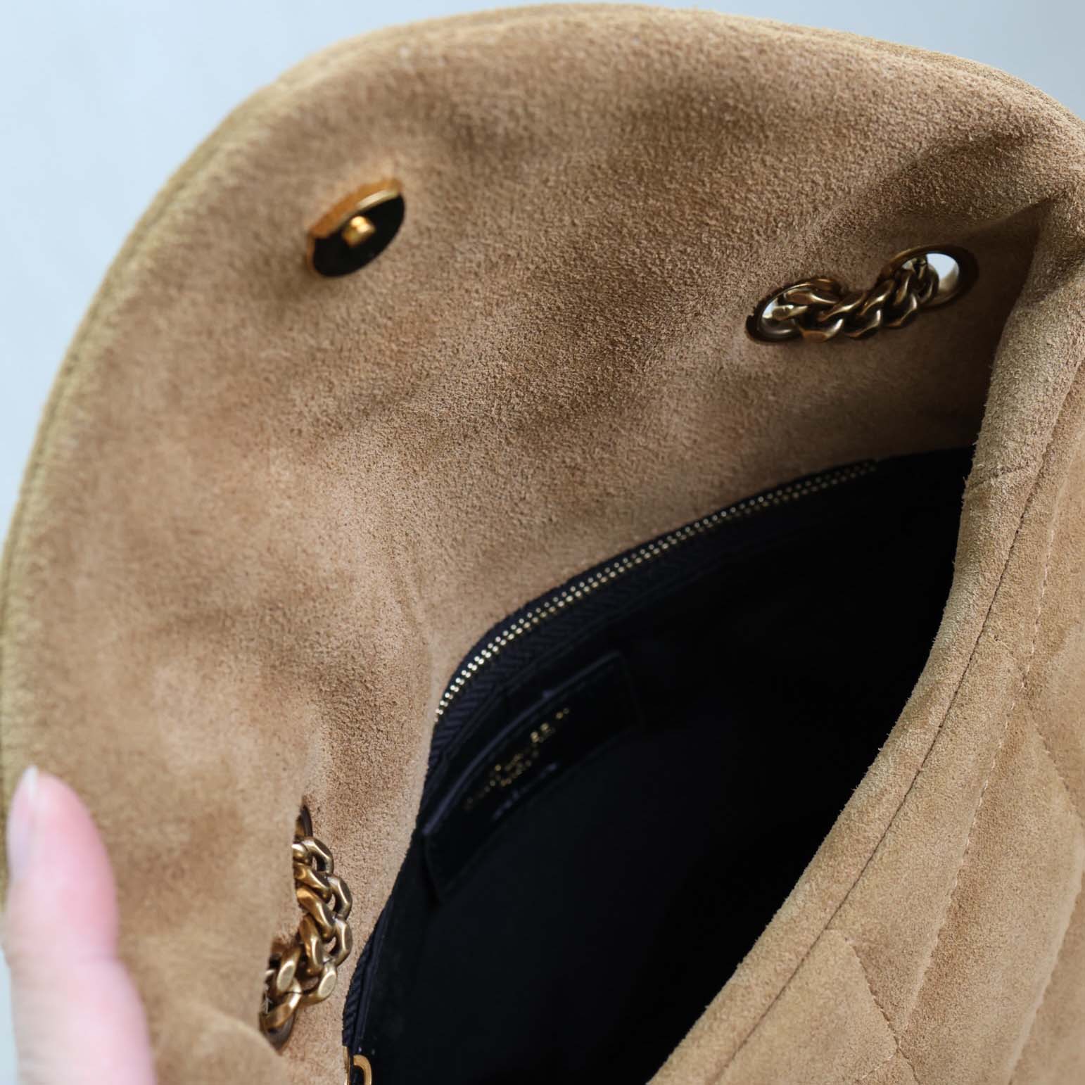 Saint Laurent Toy Puffer In Suede - DopestKickz