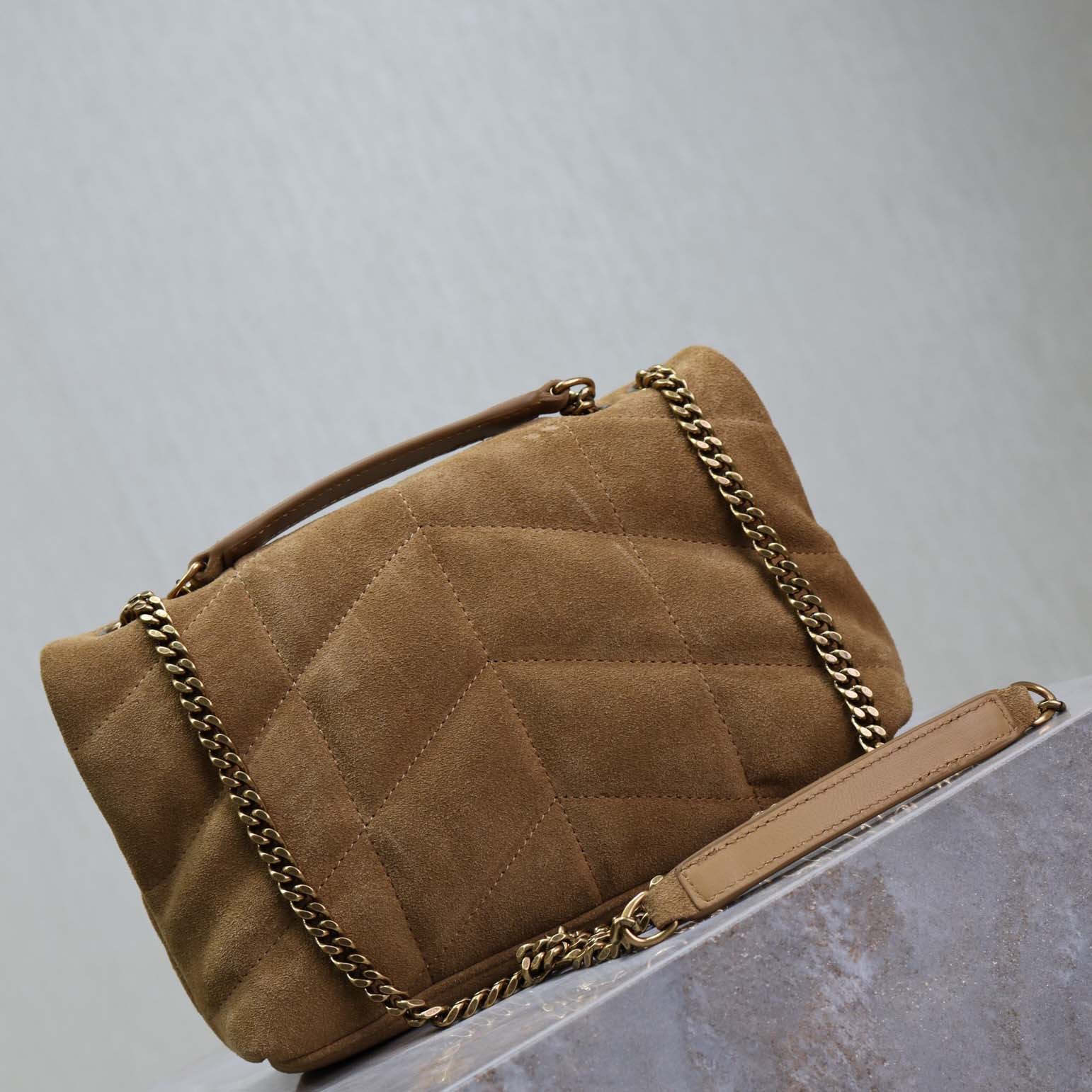 Saint Laurent Toy Puffer In Suede - DopestKickz