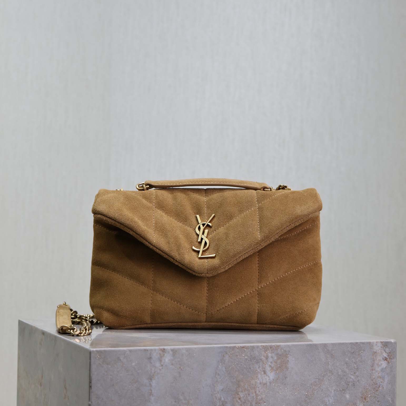 Saint Laurent Toy Puffer In Suede - DopestKickz