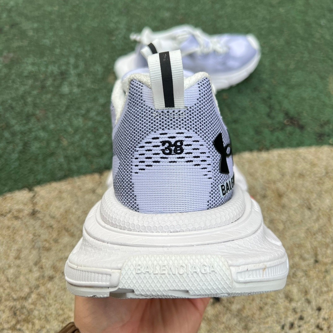 Balenciaga Under Armour® 3XL Knit Sneaker In White And Black Polyester - DopestKickz