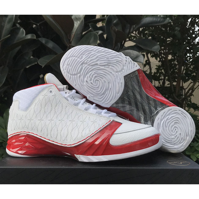 Jordan Air Jordan 23 White Varsity Red Sneaker   318376-161 - DopestKickz