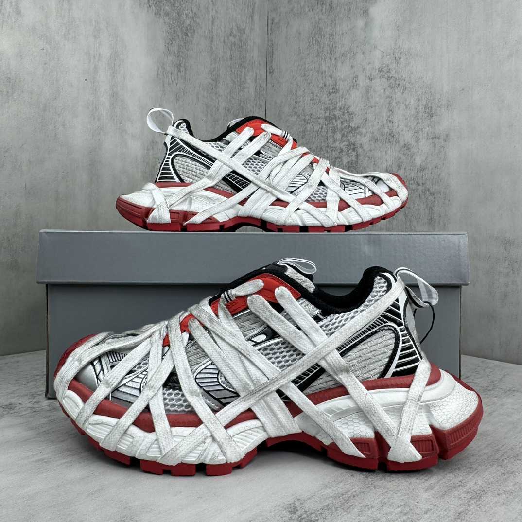 Balenciaga 3XL Extreme Lace Sneaker In Grey/red/black/white  - DopestKickz