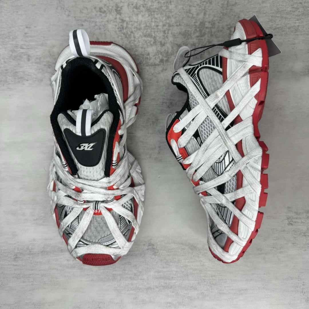 Balenciaga 3XL Extreme Lace Sneaker In Grey/red/black/white  - DopestKickz