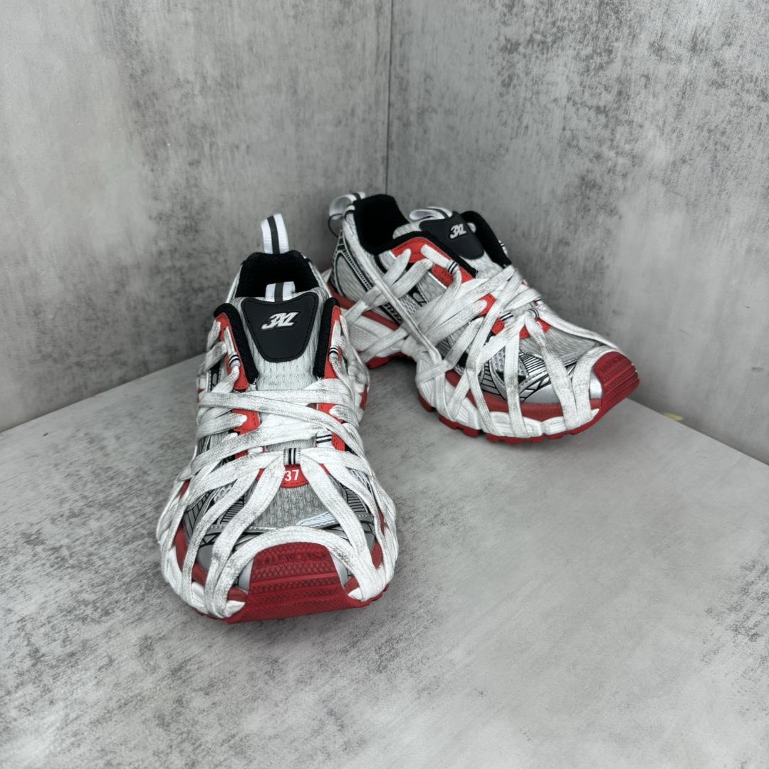 Balenciaga 3XL Extreme Lace Sneaker In Grey/red/black/white  - DopestKickz