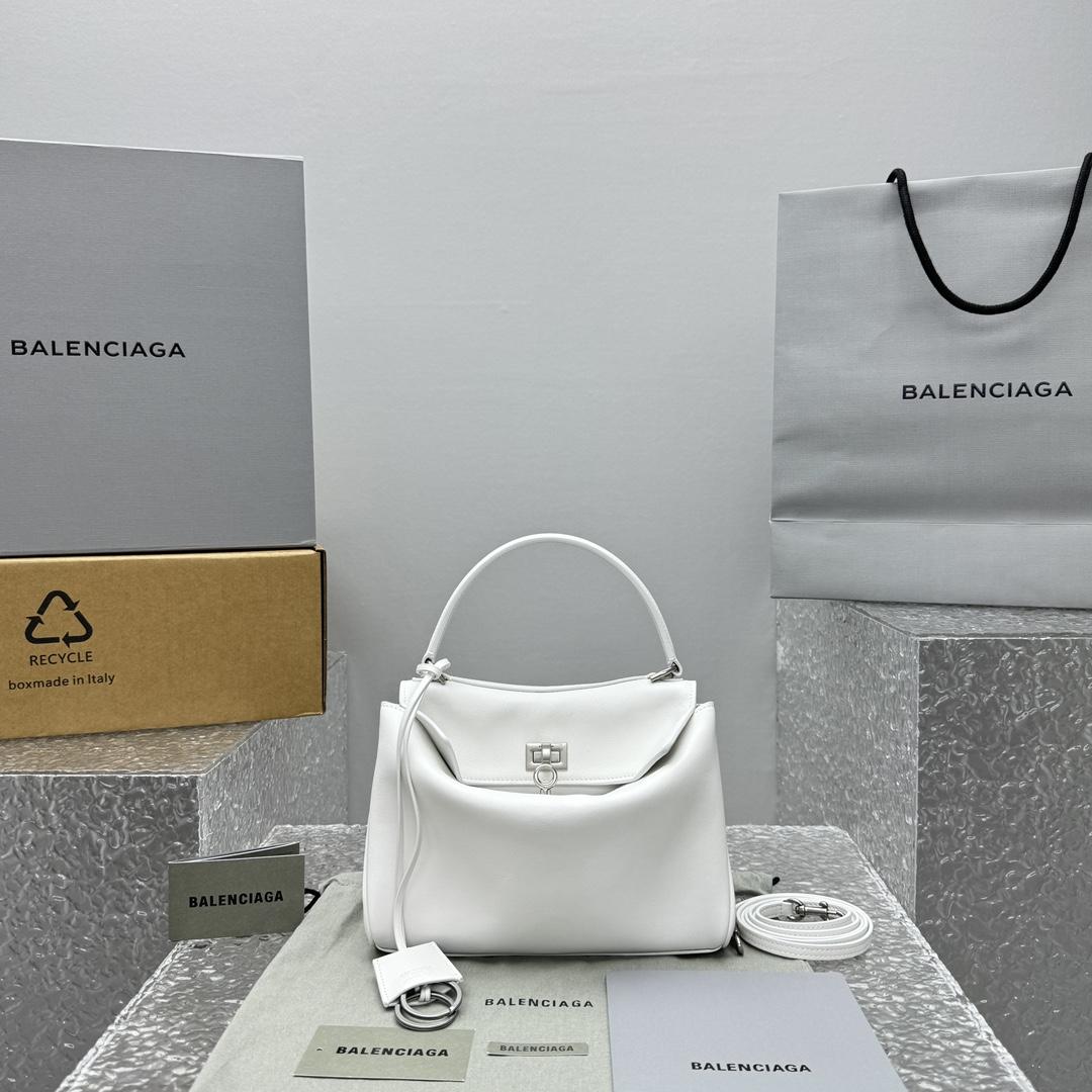 Balenciaga Rodeo Mini Handbag In White - DopestKickz