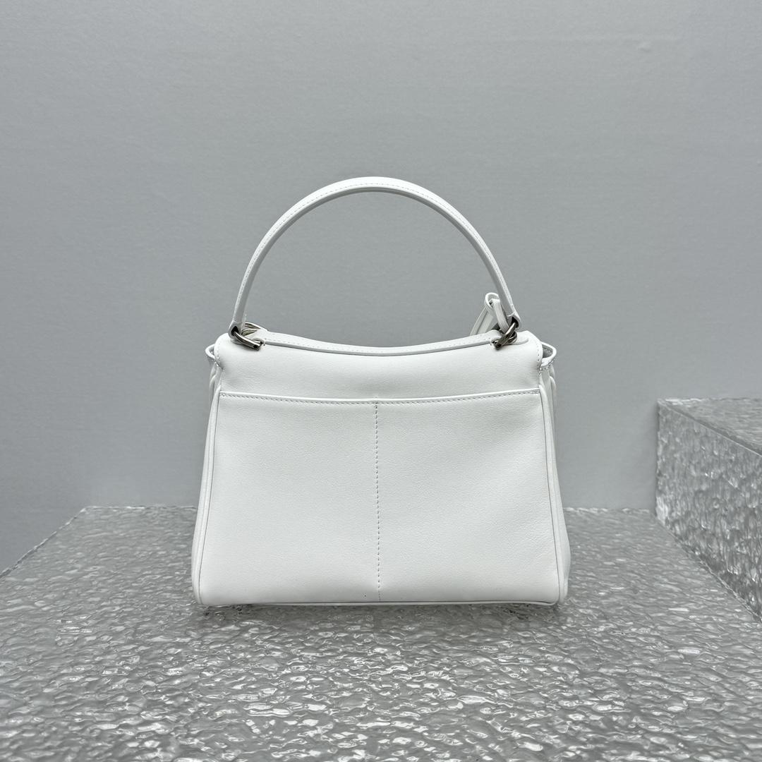 Balenciaga Rodeo Mini Handbag In White - DopestKickz