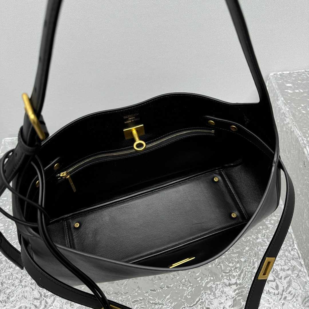 Balenciaga Bel Air Small Shoulder Bag In Black  - DopestKickz