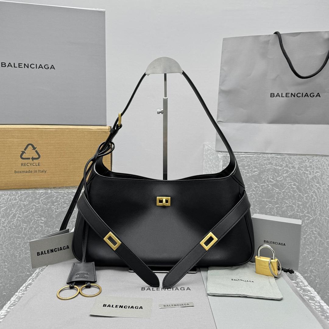 Balenciaga Bel Air Small Shoulder Bag In Black  - DopestKickz