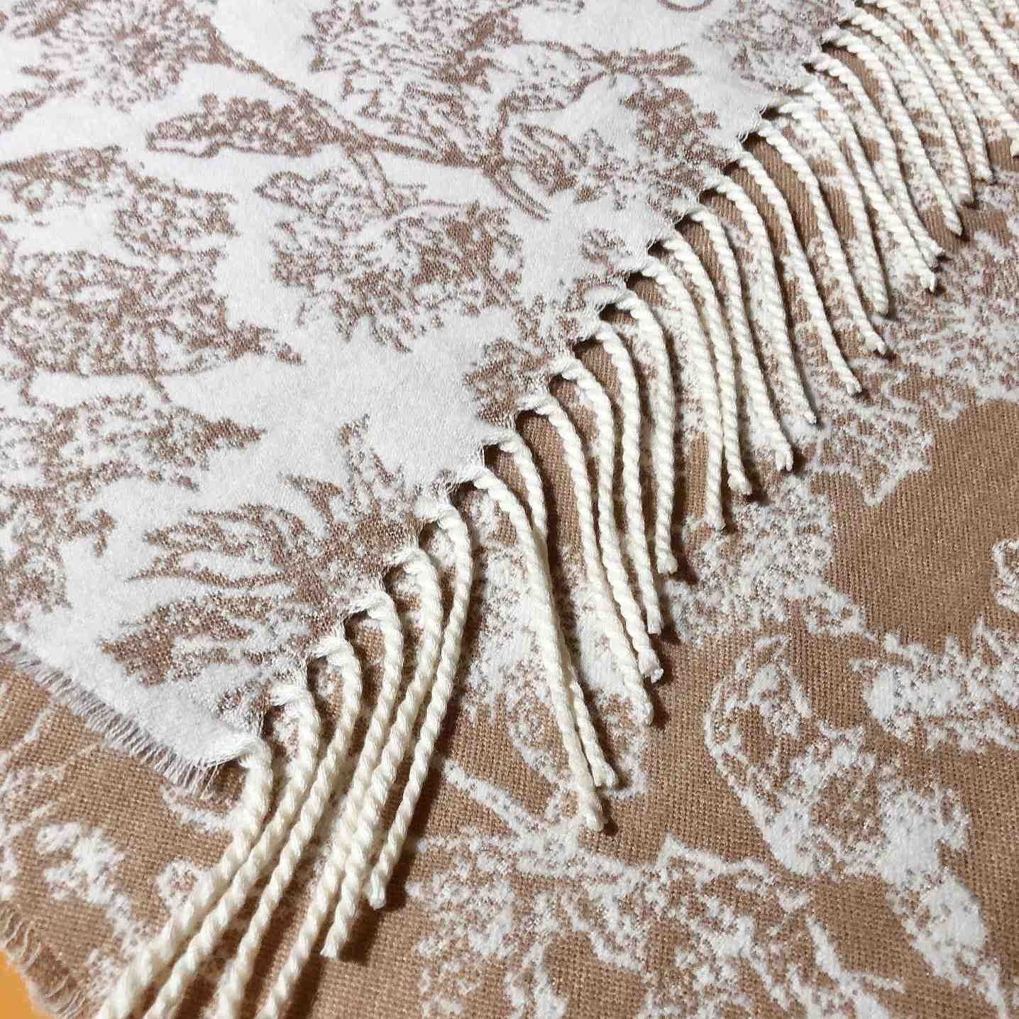 Dior Chardons Scarf Rose des Vents Cashmere And Wool - DopestKickz