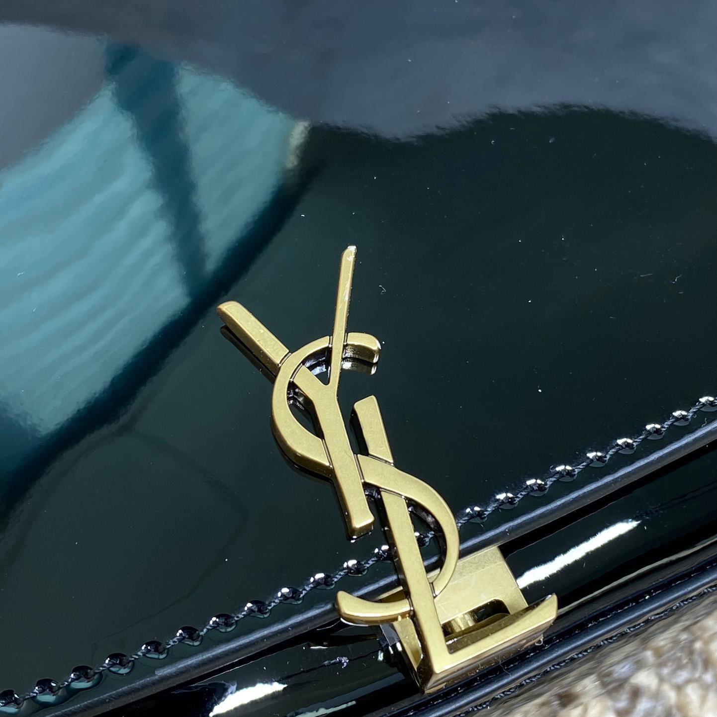 Saint Laurent Mini Voltaire In Patent Leather - DopestKickz