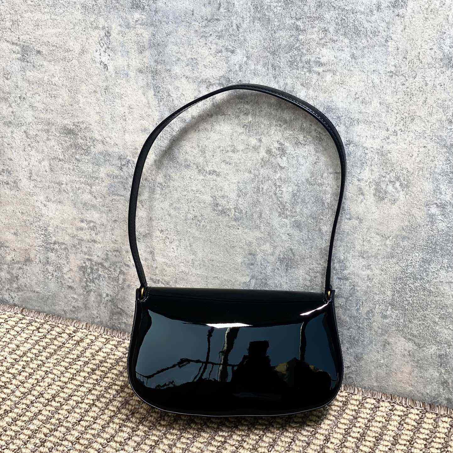 Saint Laurent Mini Voltaire In Patent Leather - DopestKickz