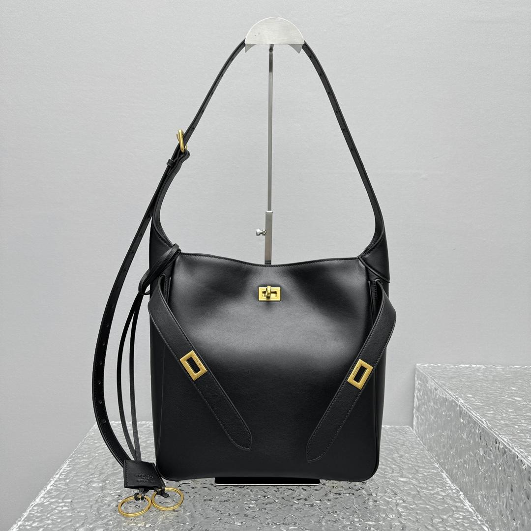 Balenciaga Bel Air Small Hobo Bag In Black  - DopestKickz