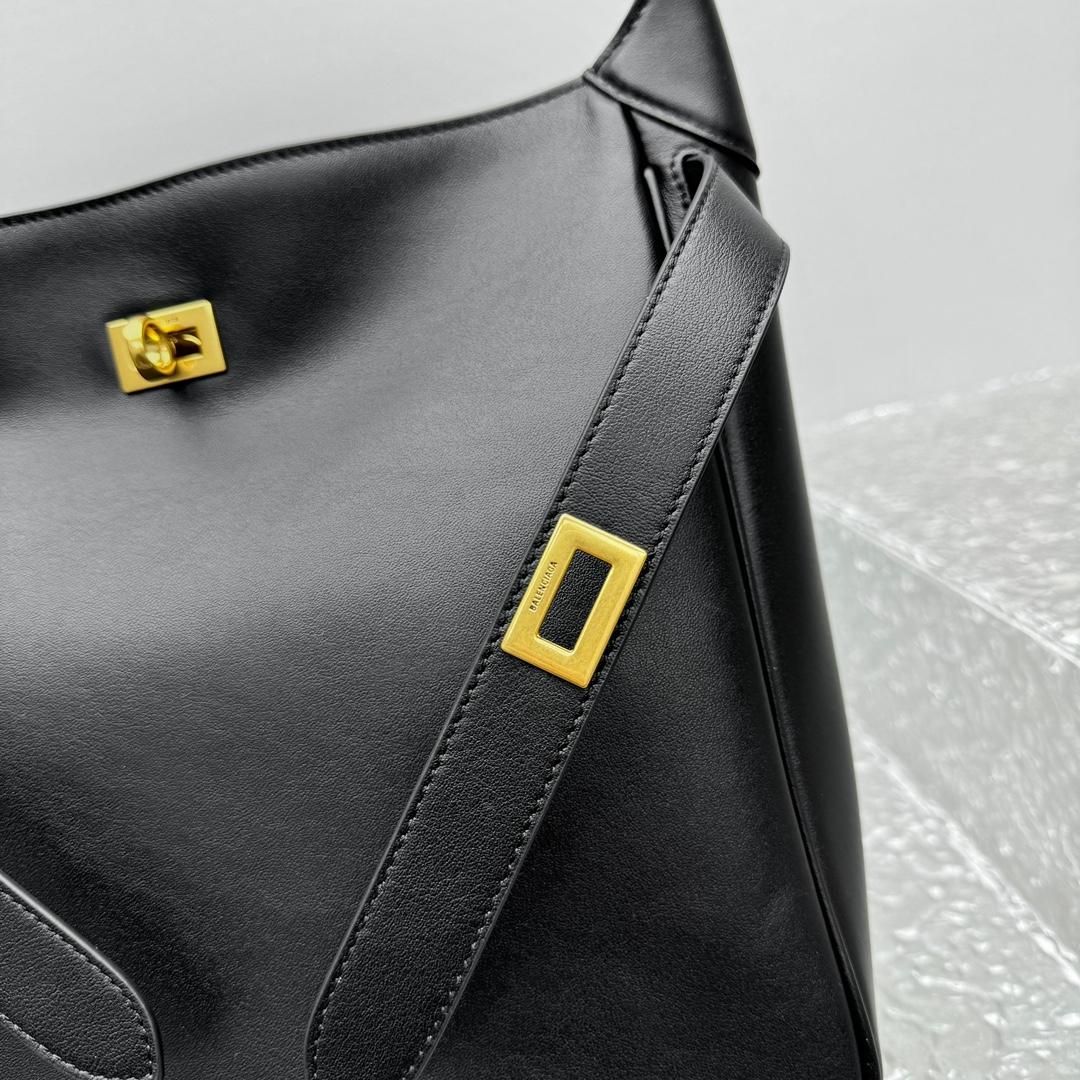 Balenciaga Bel Air Small Hobo Bag In Black  - DopestKickz