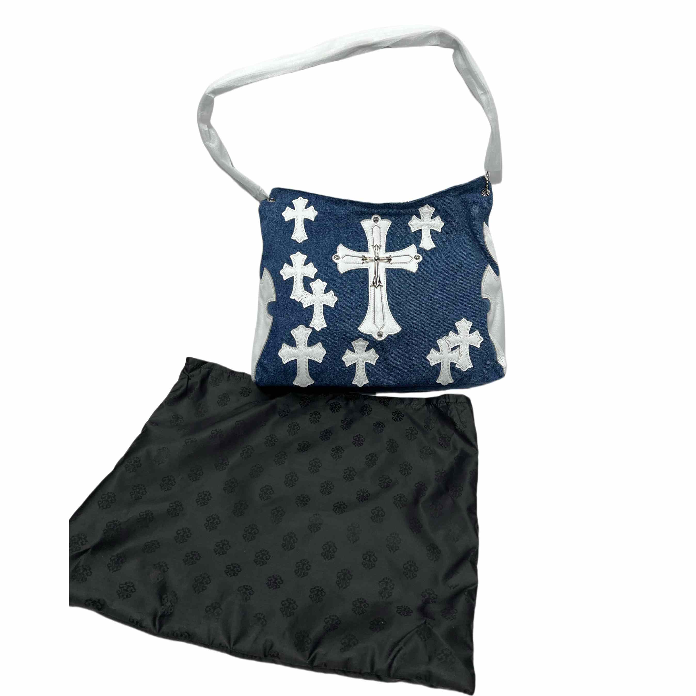 Chrome Heart Denim Shoulder Bag  (40-30-11cm) - DopestKickz