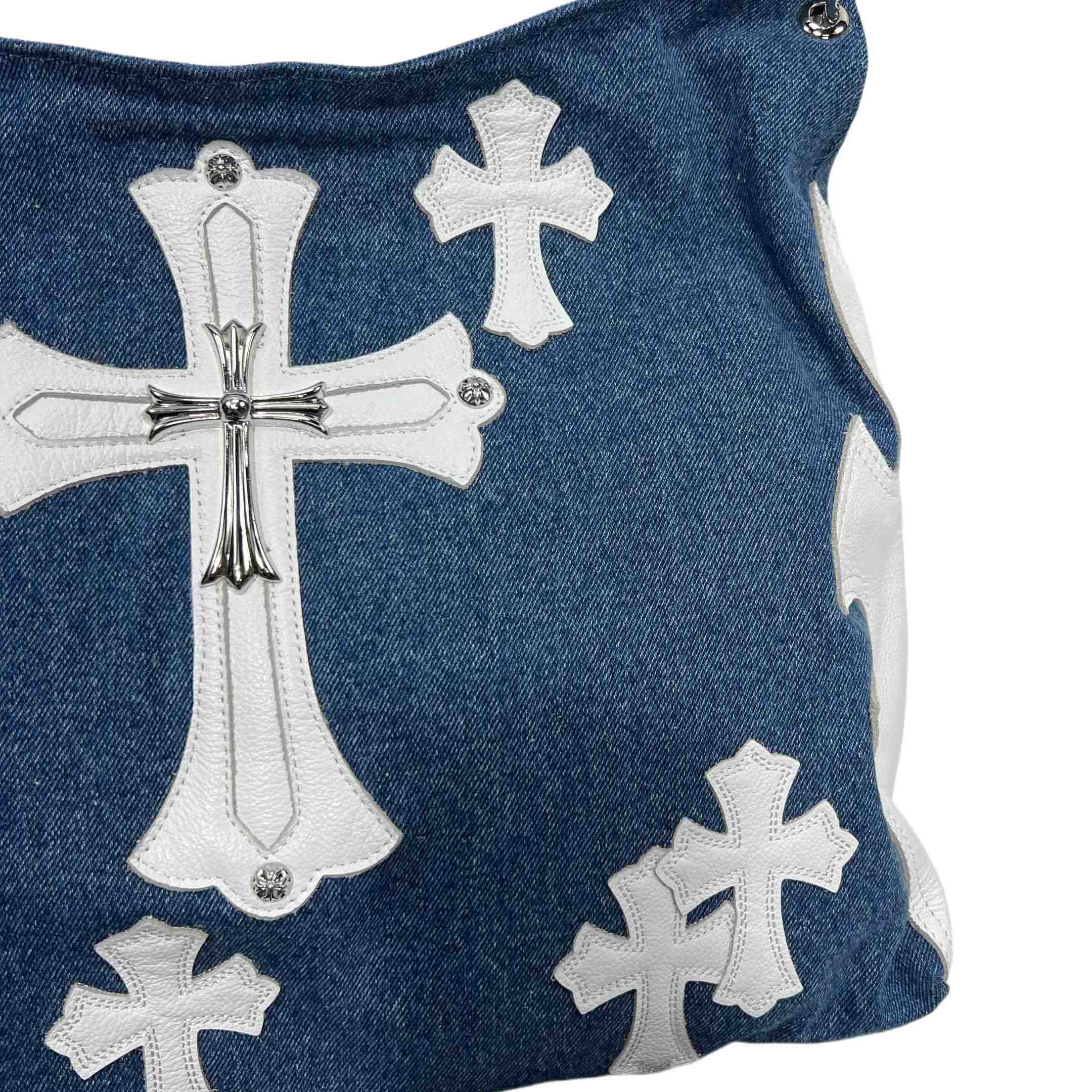 Chrome Heart Denim Shoulder Bag  (40-30-11cm) - DopestKickz