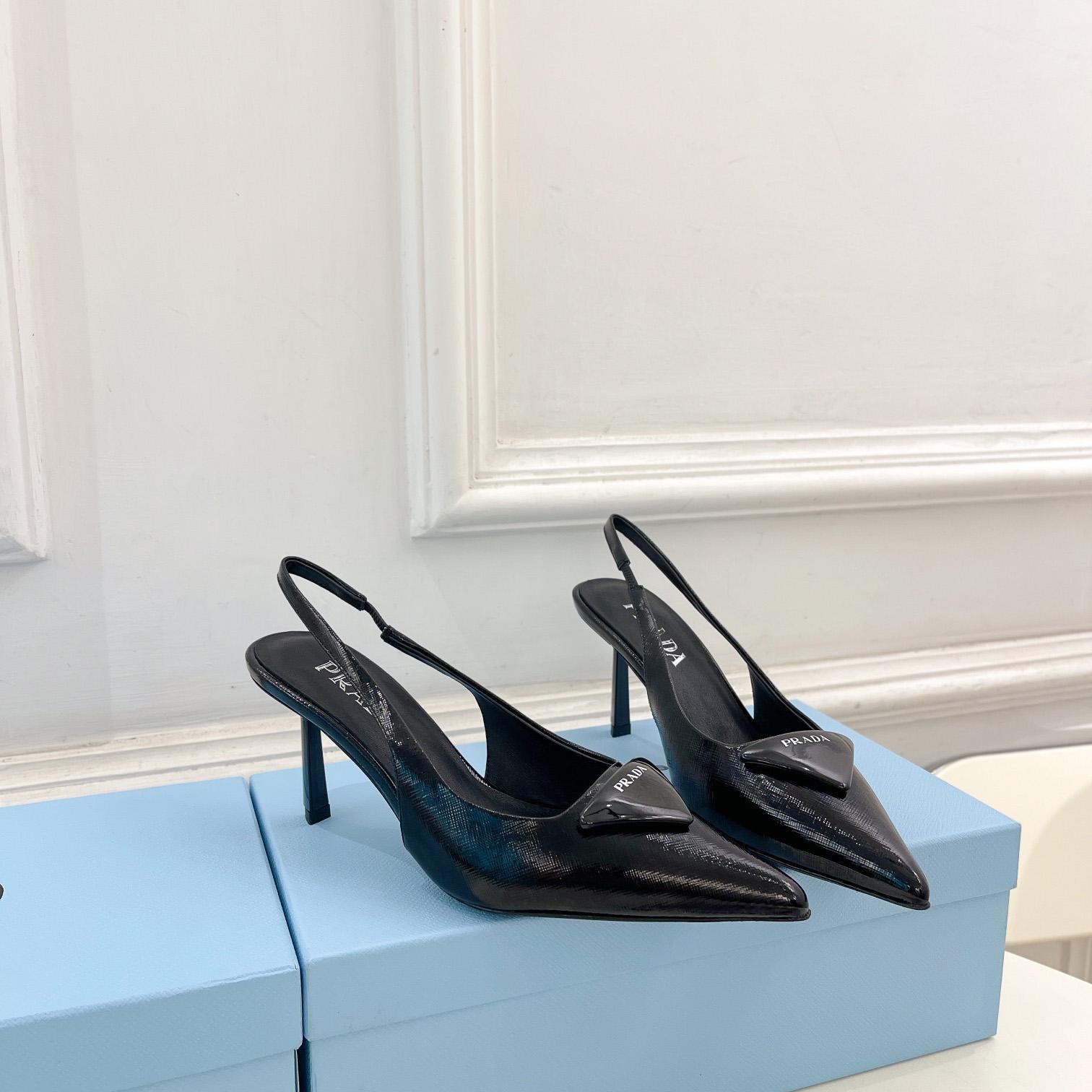 Prada Leather Slingback Pumps - DopestKickz