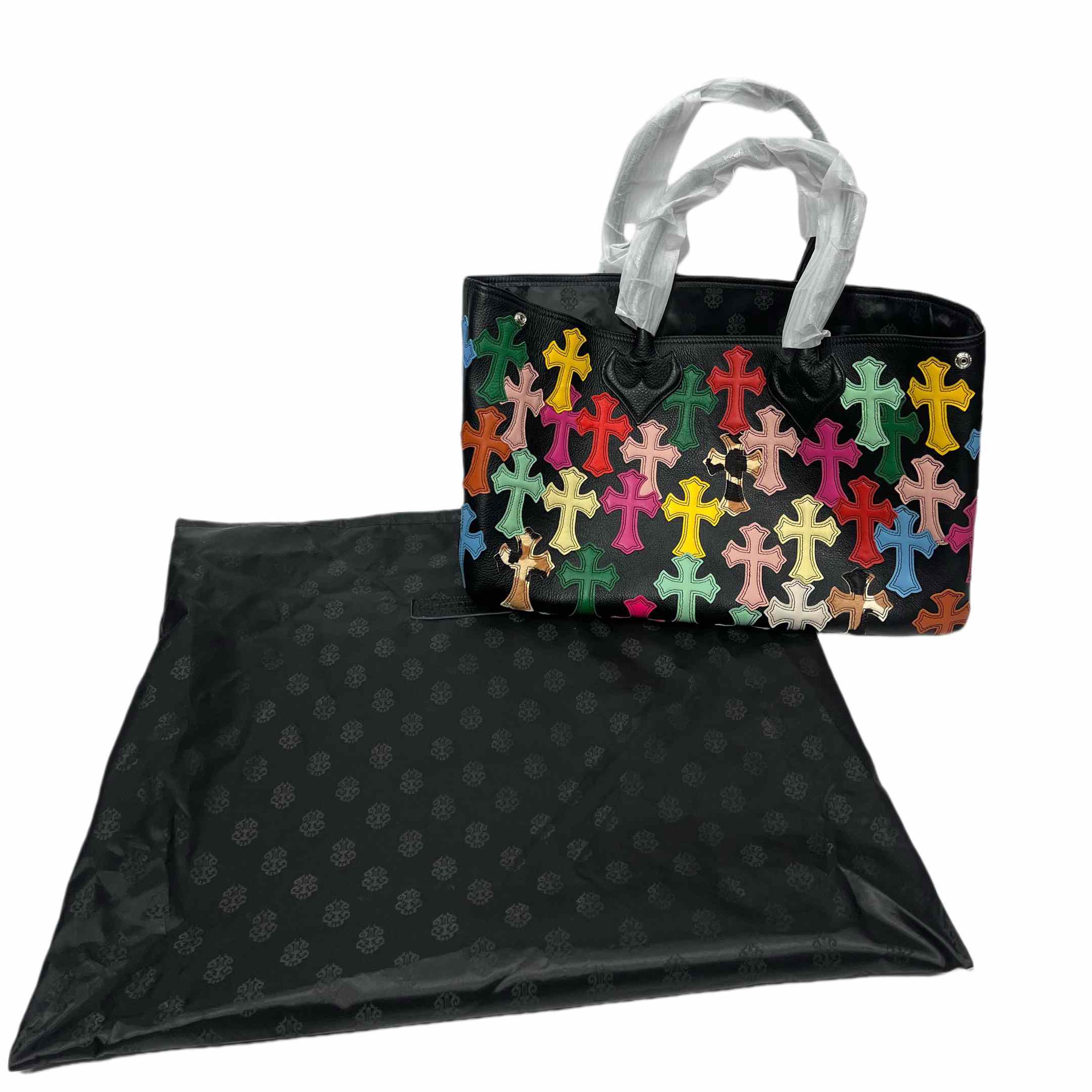 Chrome Hearts All-Over Cross Patch Leather Tote Bag  （47-29-12cm） - DopestKickz