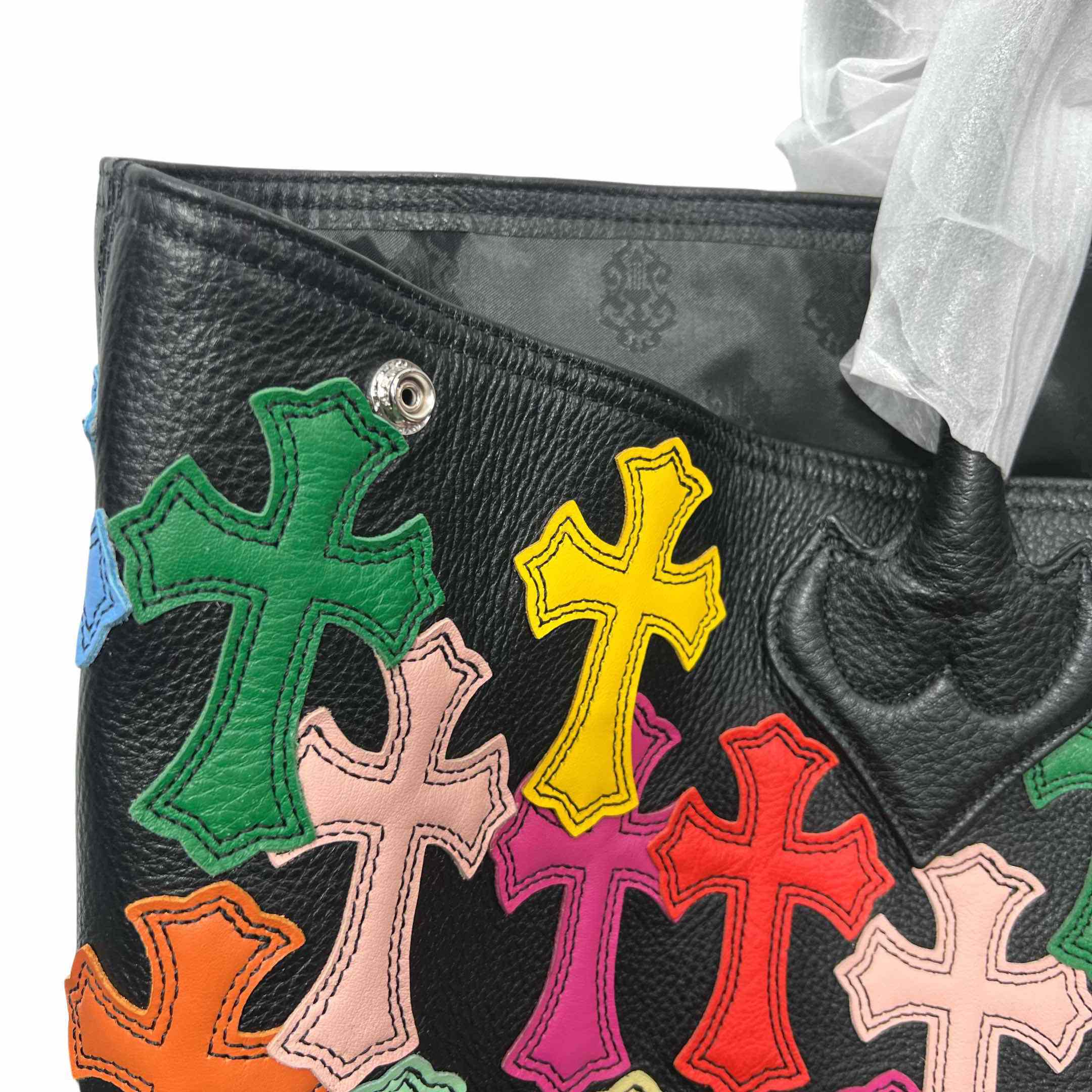 Chrome Hearts All-Over Cross Patch Leather Tote Bag  （47-29-12cm） - DopestKickz