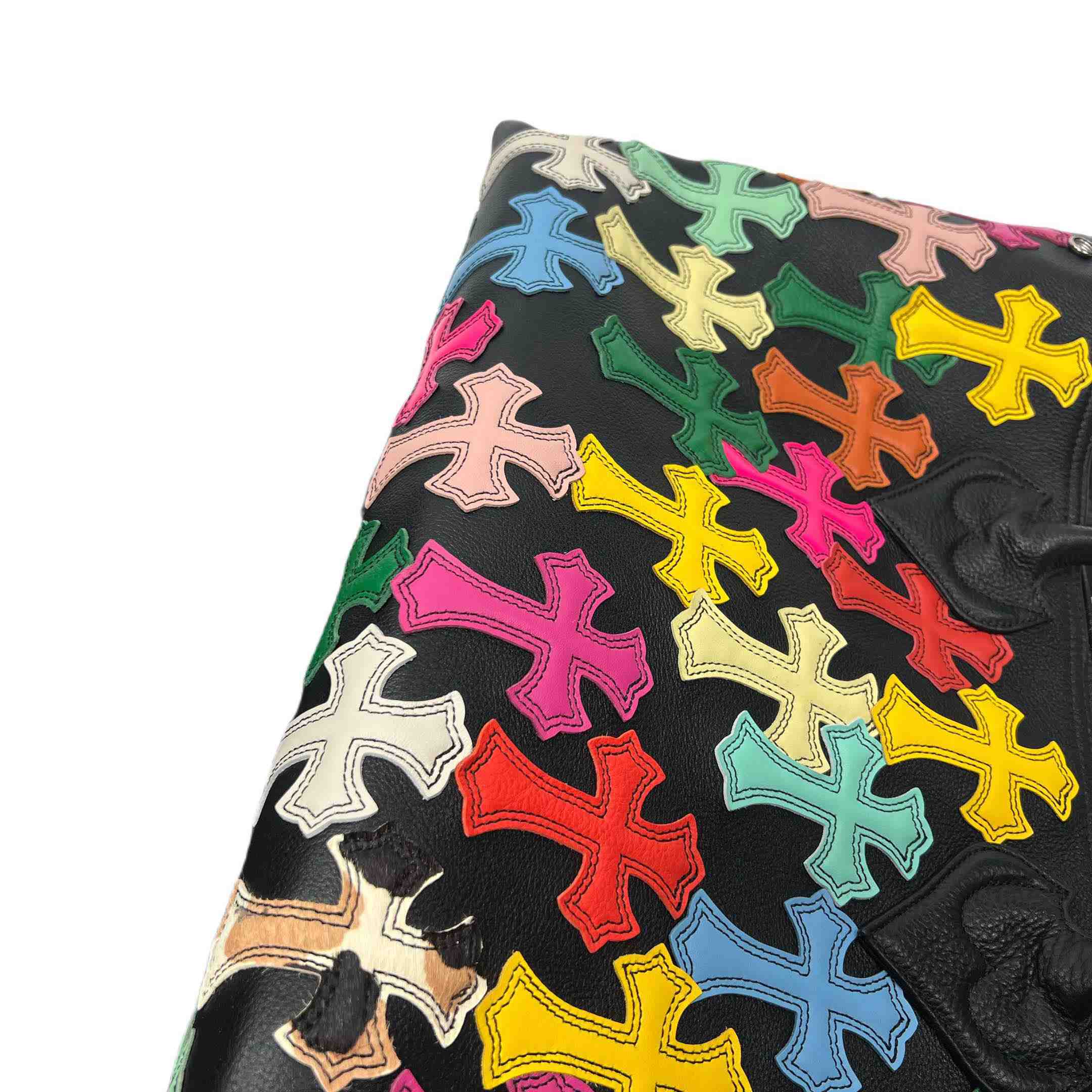 Chrome Hearts All-Over Cross Patch Leather Tote Bag  （47-29-12cm） - DopestKickz