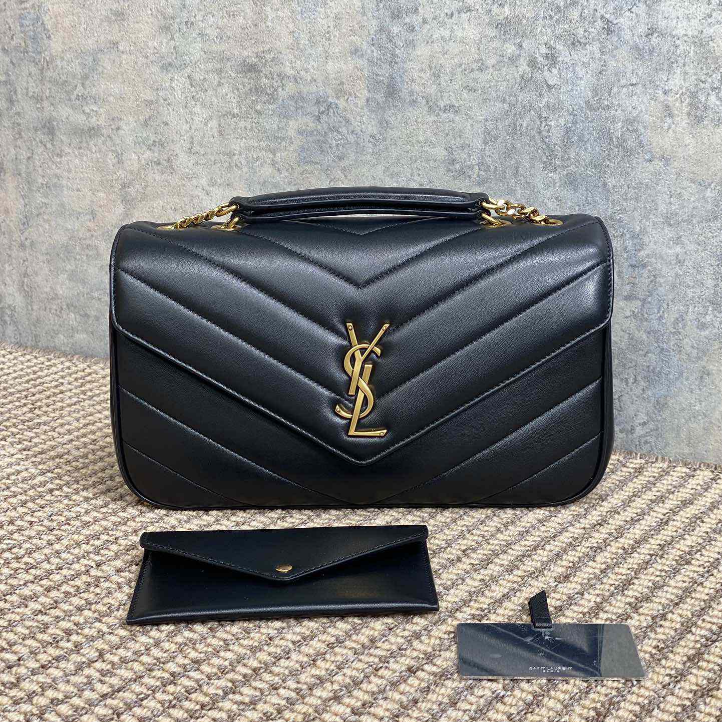 Saint Laurent Loulou Medium In Matelasse Lambskin - DopestKickz