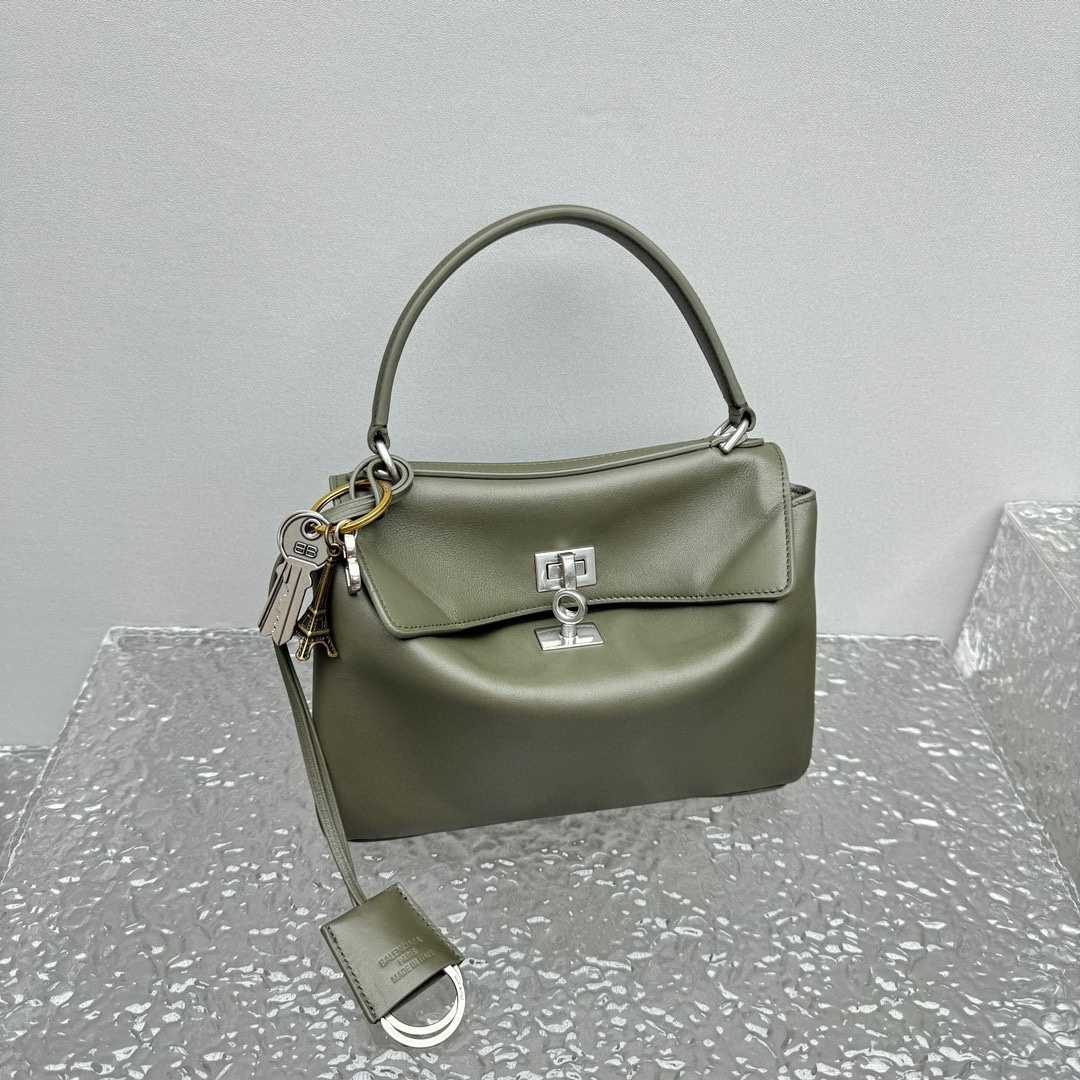 Balenciaga Rodeo Mini Handbag In Khaki   - DopestKickz