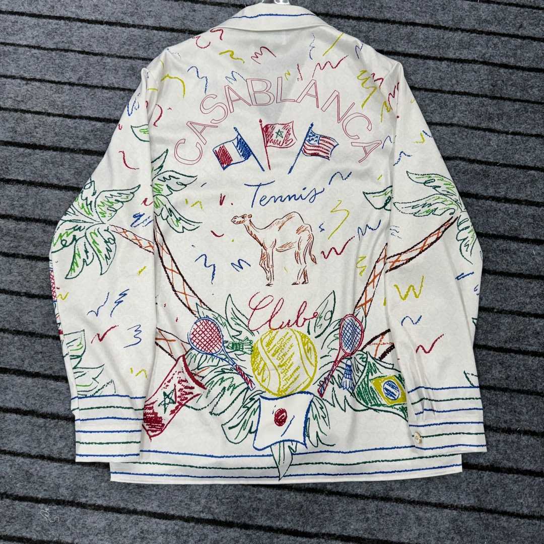 Casablanca Crayon Tennis Club Shirt  - DopestKickz