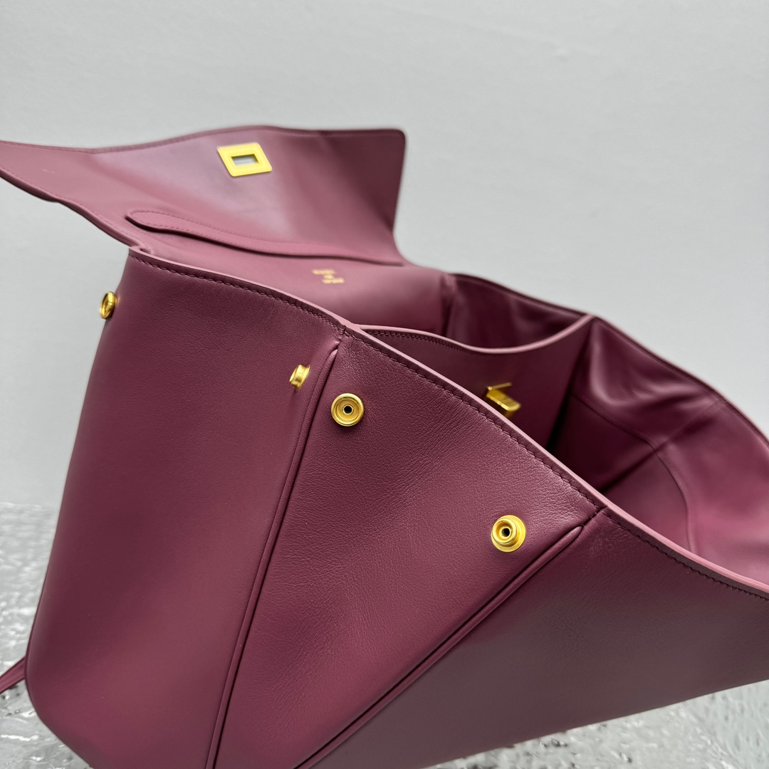 Balenciaga Rodeo Medium Handbag In Burgundy - DopestKickz