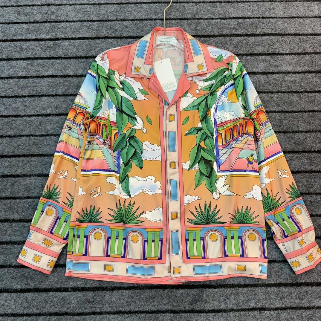 Casablanca Male Multi Silk Shirts - DopestKickz