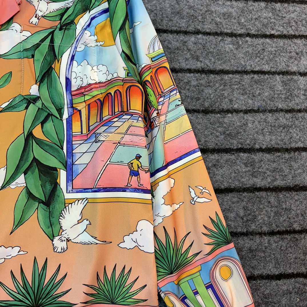 Casablanca Male Multi Silk Shirts - DopestKickz